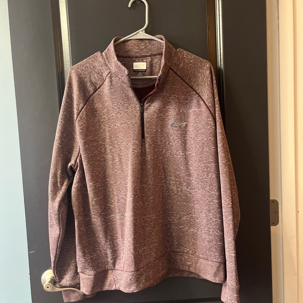 Greg Norman Men's Maroon Sweater